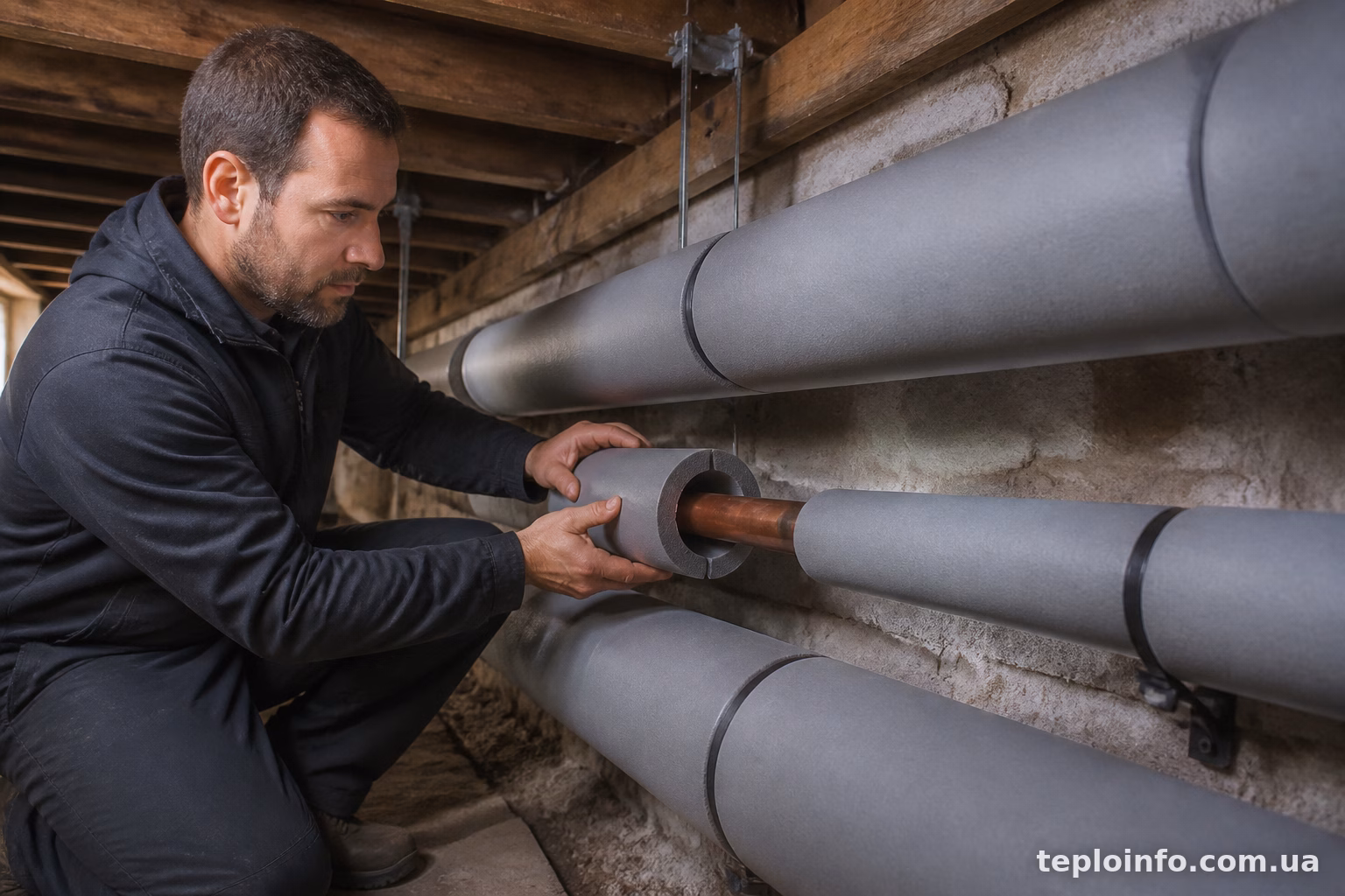 Утеплення труб опалення в підвалі чи на горищі: скільки газу це заощаджує